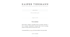 Desktop Screenshot of kaspertidemann.com